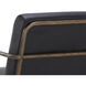 Lathan Charcoal Black Leather Lounge Chair